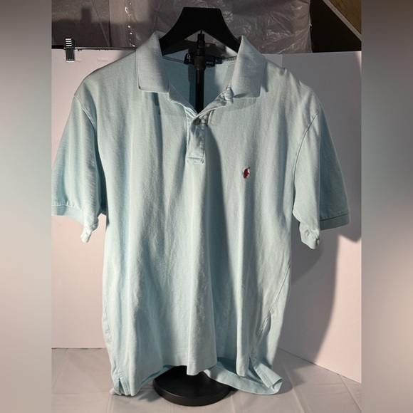 Men’s Light Blue Ralph Lauren Polo Shirt Size Large - Picture 1 of 11